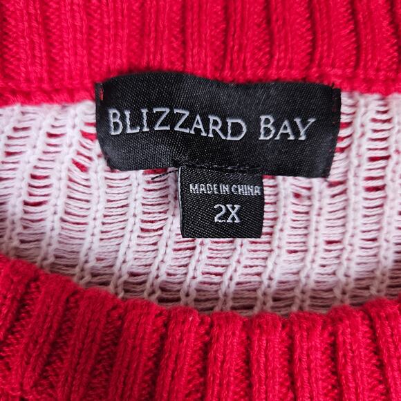 Ugly Christmas Sweater Funny Blizzard Bay T-Rex Fair Isle Unisex 2X Cotton Knit - Picture 6 of 13
